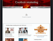 Tablet Screenshot of coolibahmarketing.com.au